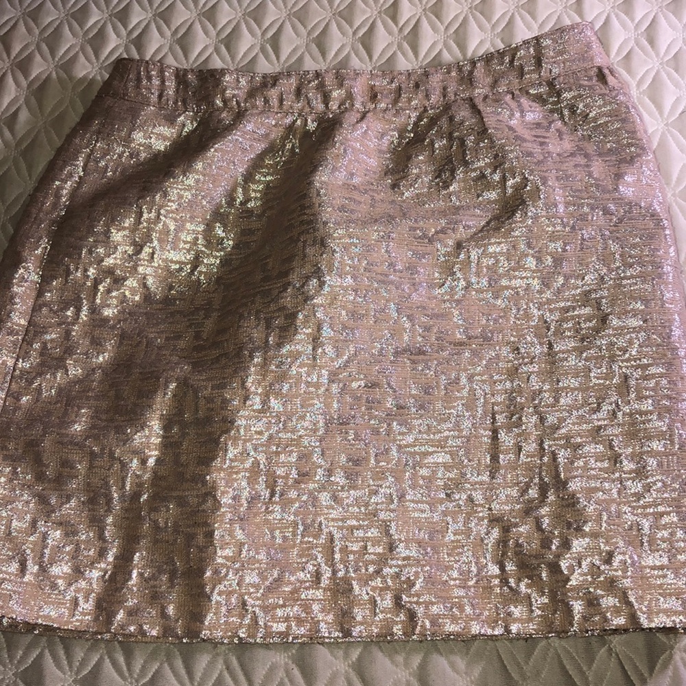 Loft metallic foil skirt